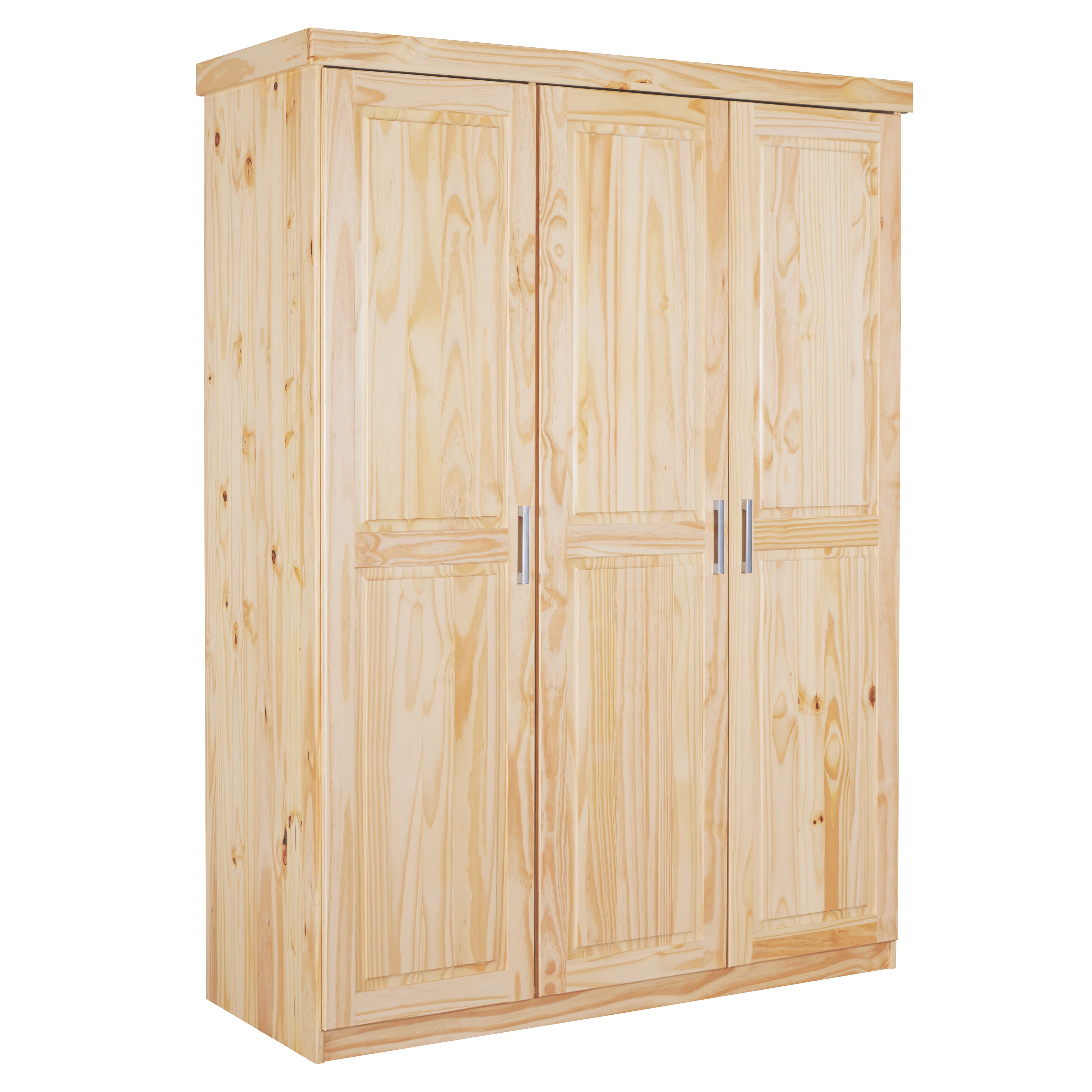 NORDIC LIVING COLLECTION Pelle-skåp med 3 dörrar, massiv furu, naturfinish