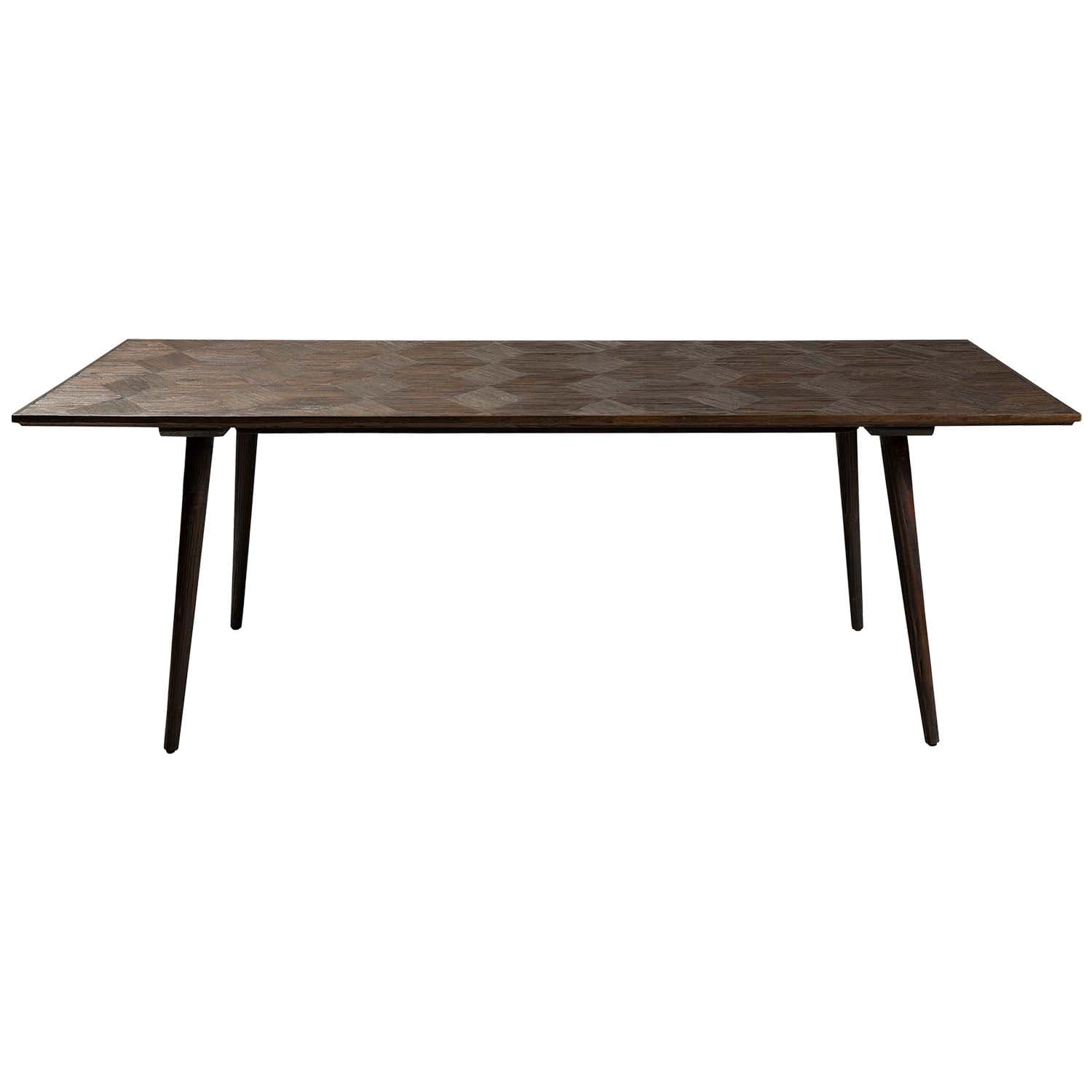 DAN-FORM Rektangulärt Diamond Matbord - Brun återvunnet Almträ (220 x 100 cm)