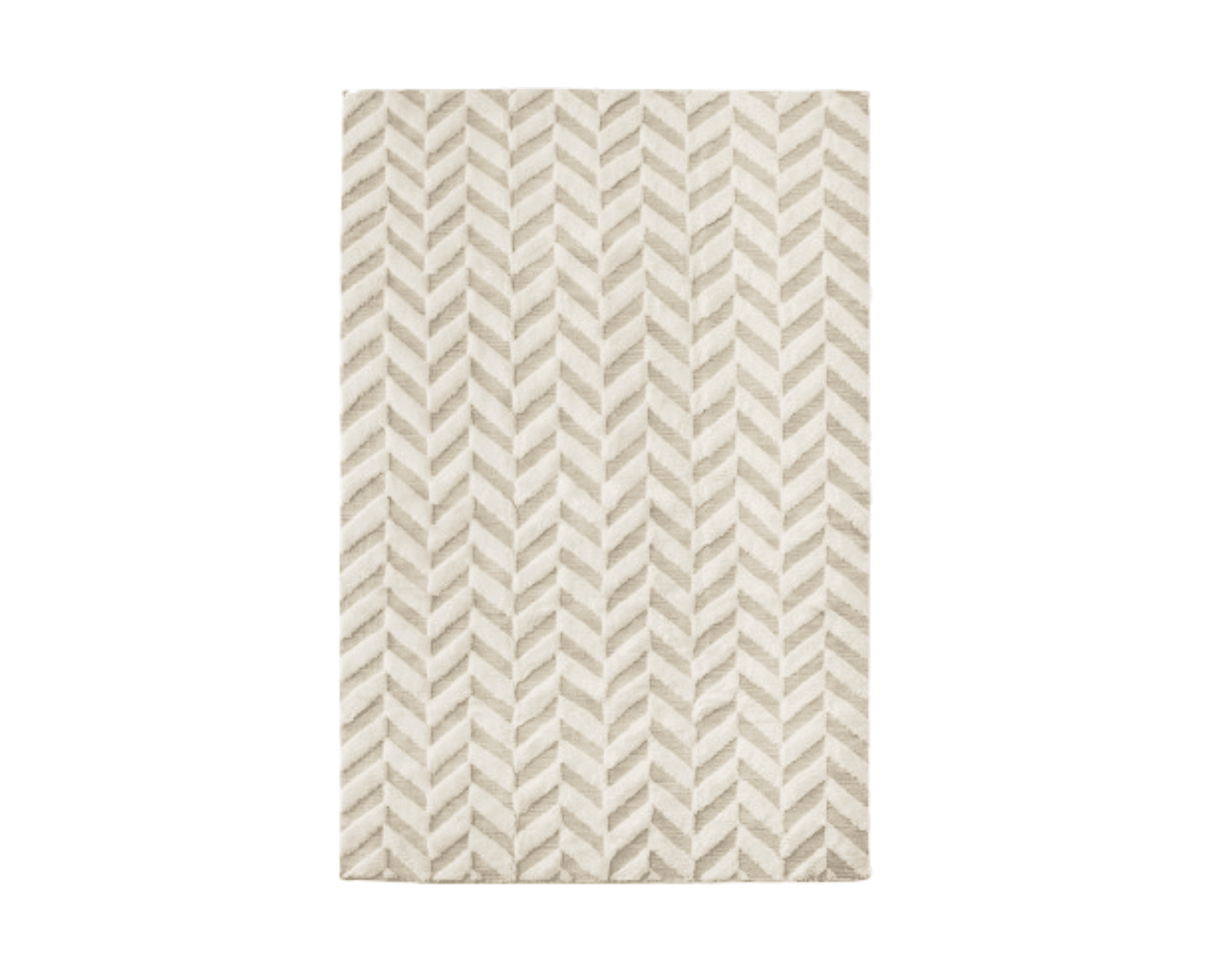 Dusty Deco Herringbone ullmatta 300 x 400 cm beige / benvit