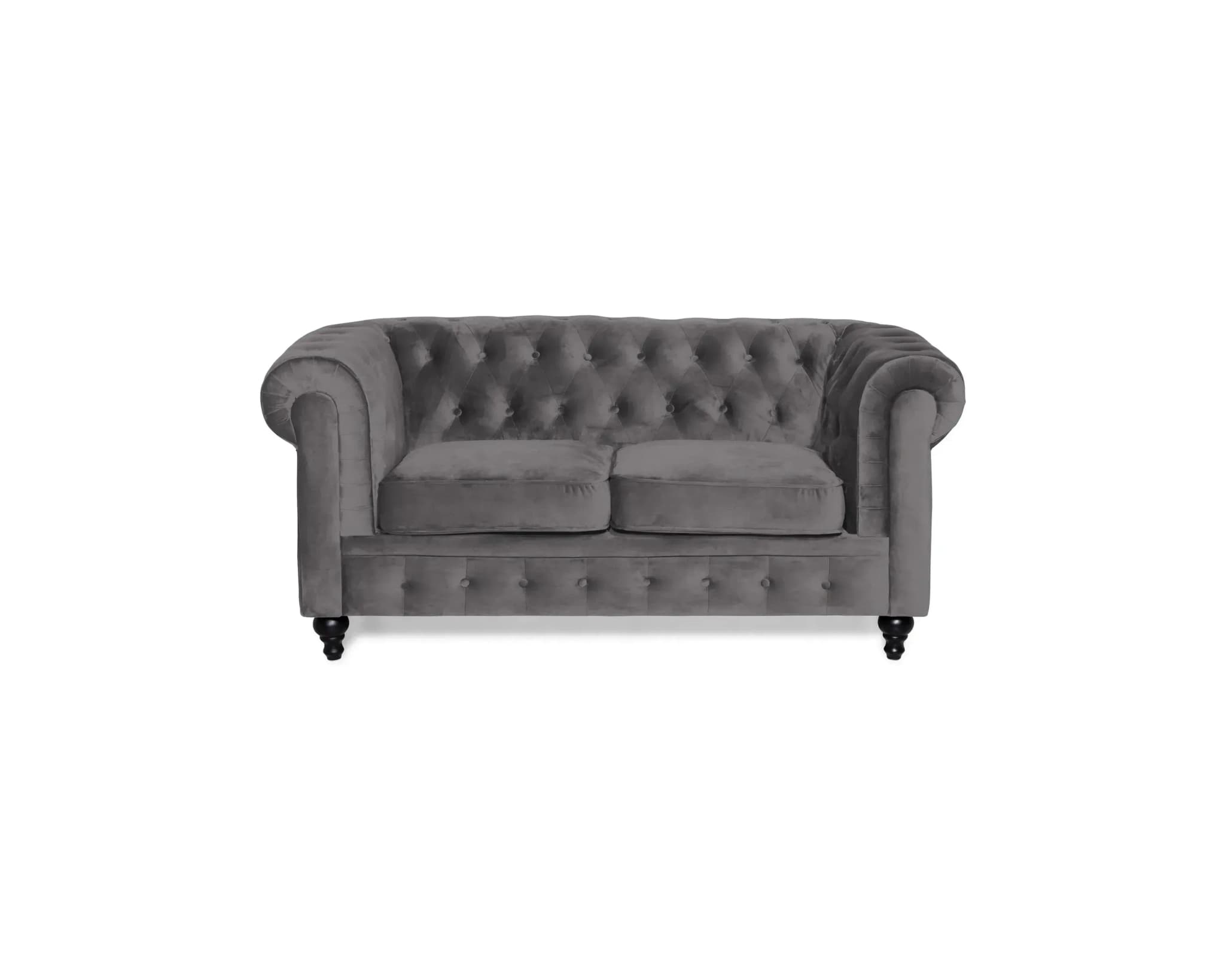 Chesterfield Lyx 2-sits grå