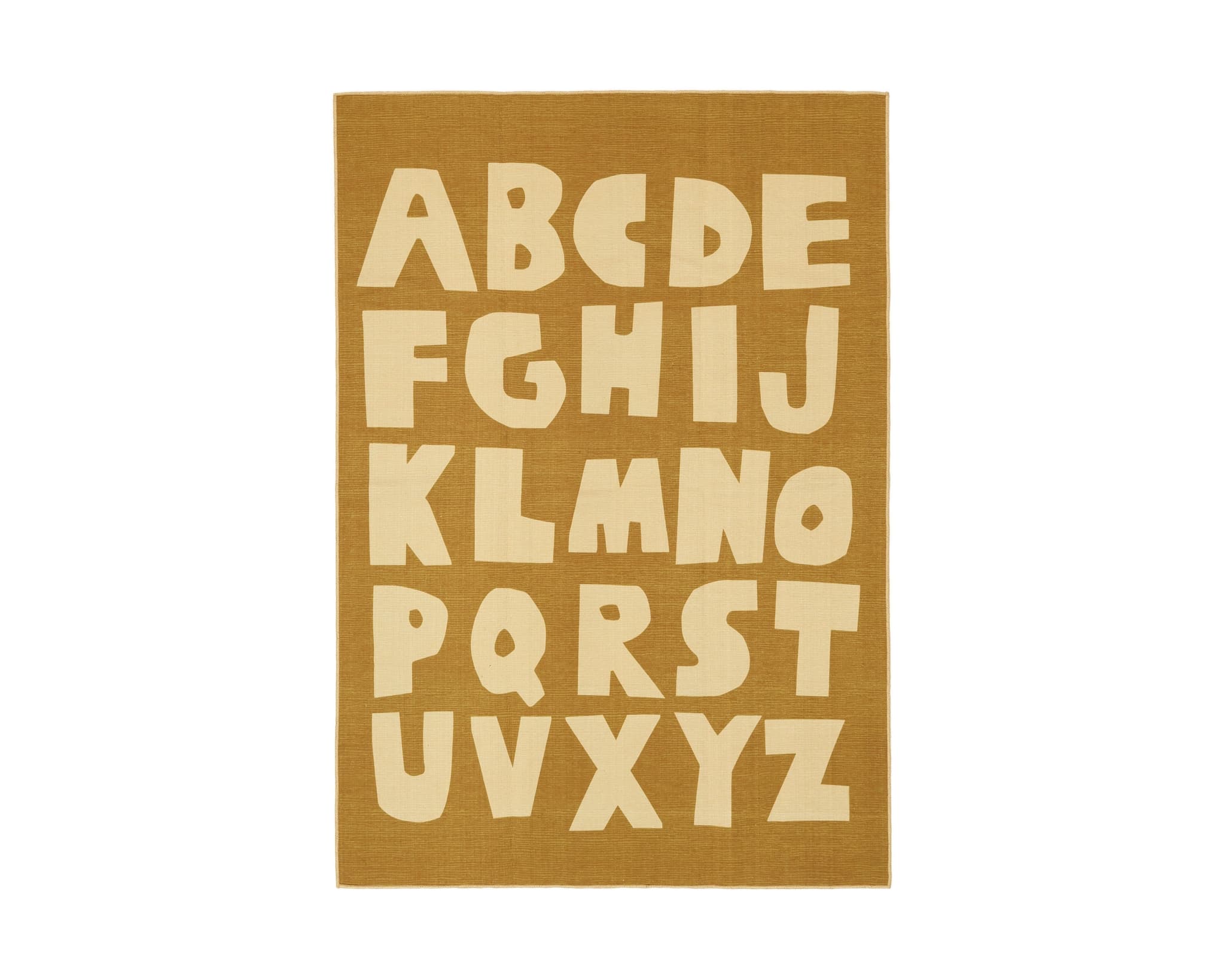 Rugvista Alphabet matta 100 x 160 cm gul