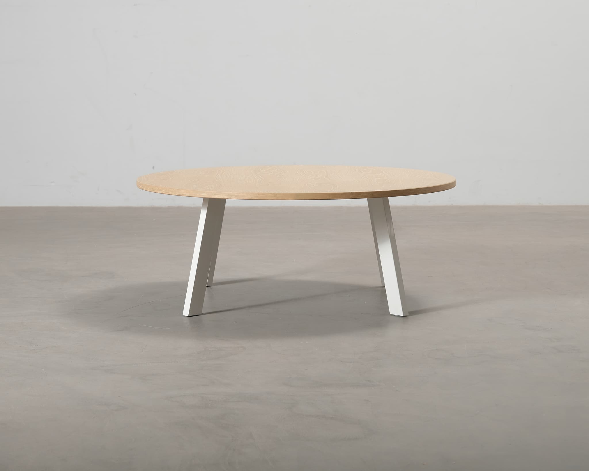 FeelDesign Freddy soffbord ø 115 cm oak / vit
