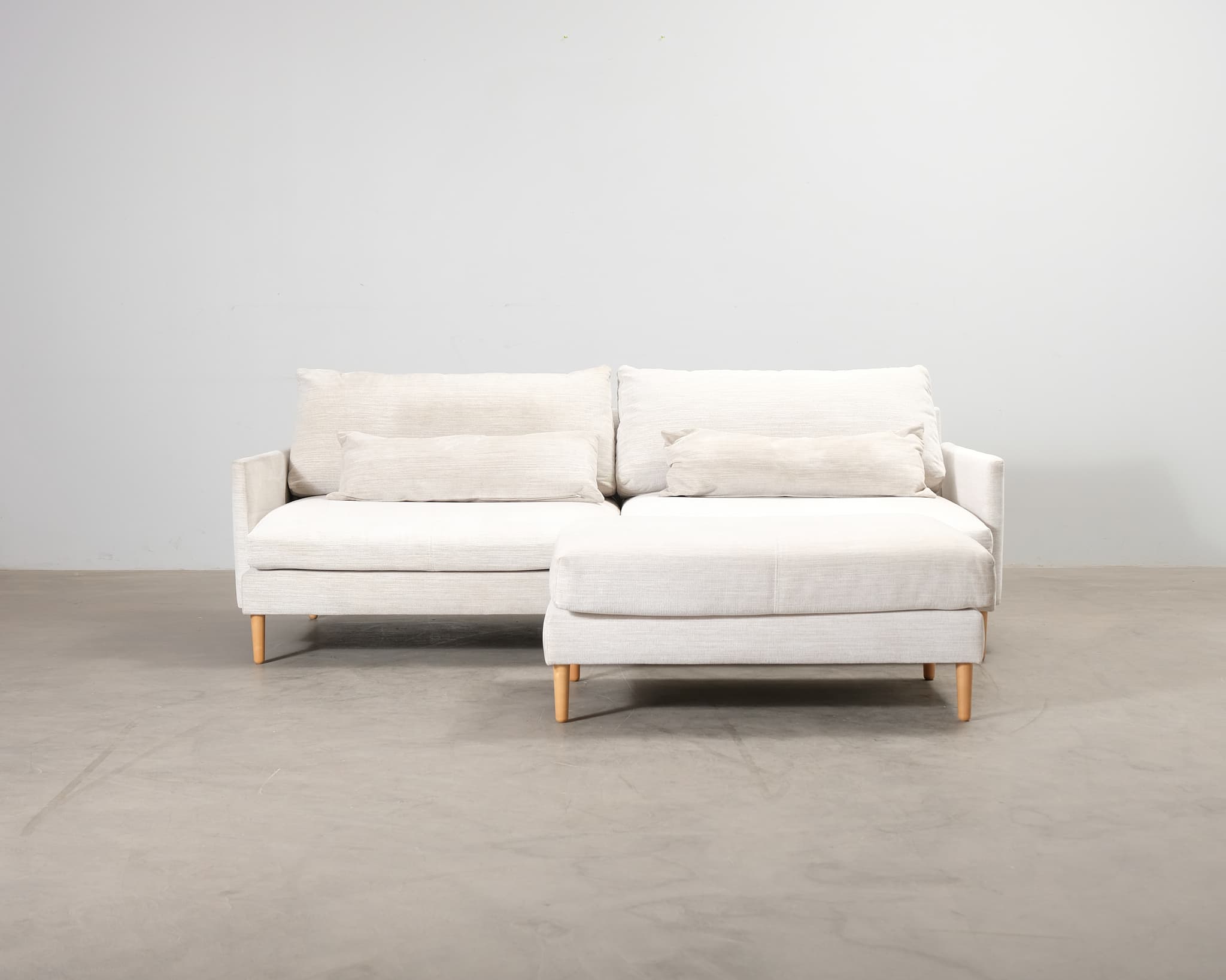 Pohjanmaan 2,5-sits soffa med fotpall